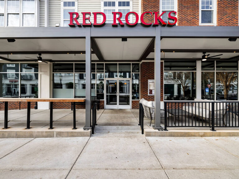 R-SHADE™ R-SHADE™ insulated patio cover installation at Red Rocks restaurant in Indianapolis, IN.